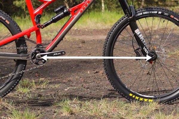 mountain bike front centre measurement